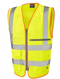 Leo Foreland Superior Waistcoat with Tablet Pocket Yellow